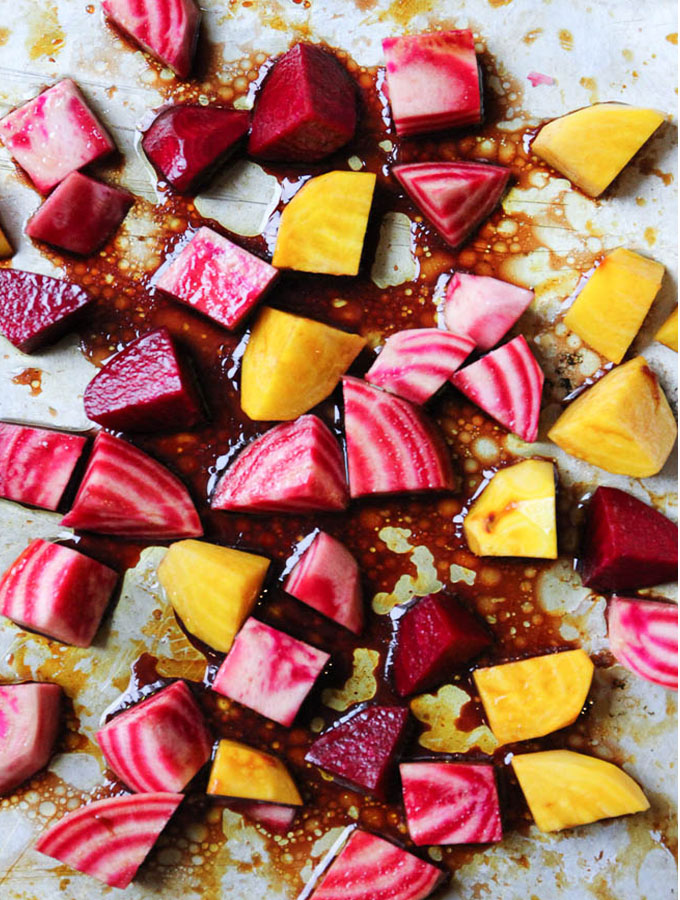chopped beets with sauce