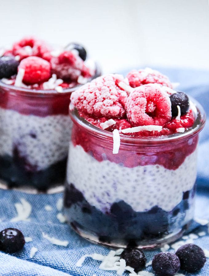 Healthy Berries and Coconut Chia Seed Pudding