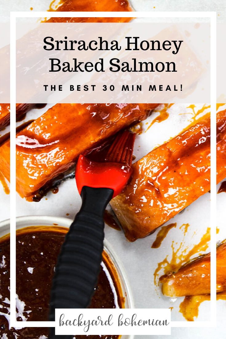 Baked Honey Lime Sriracha Salmon Pinterest image