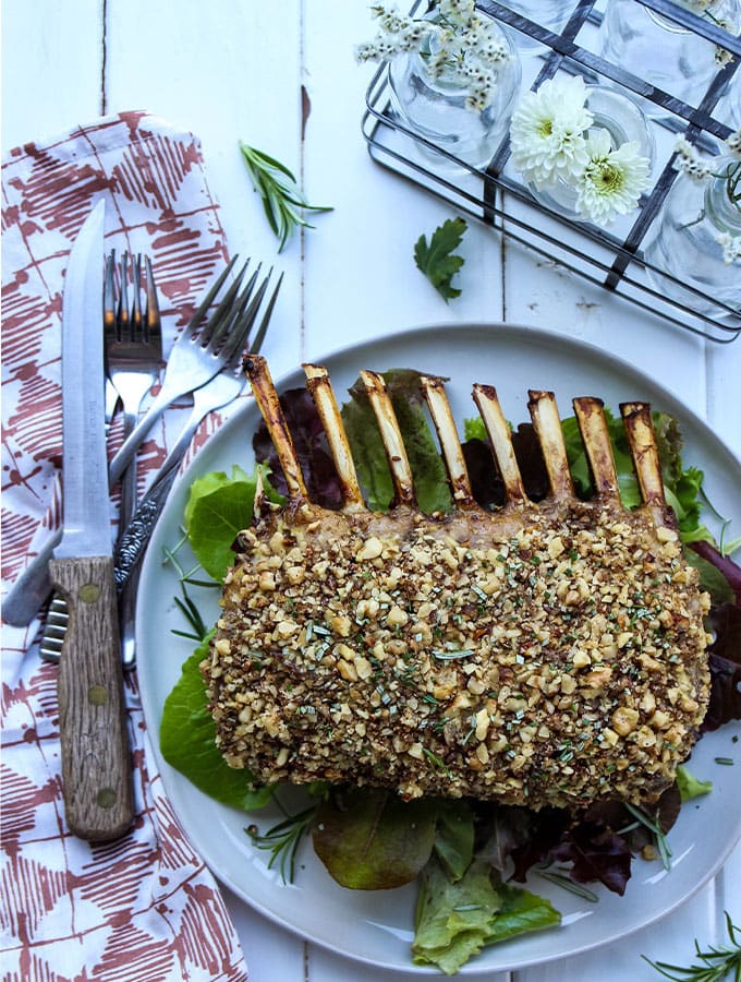 Maple and Pecan Crusted Rack of Lamb