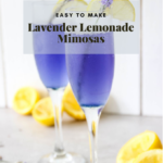 Lavender lemonade mimosas Pinterest graphic.