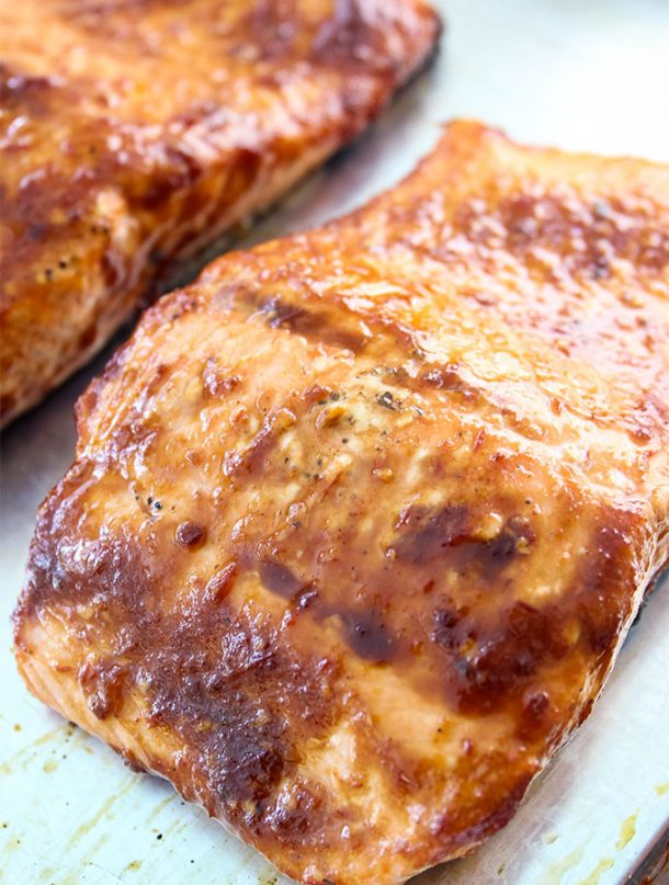 Grilled Bourbon Glazed Salmon » Sea Salt Savorings