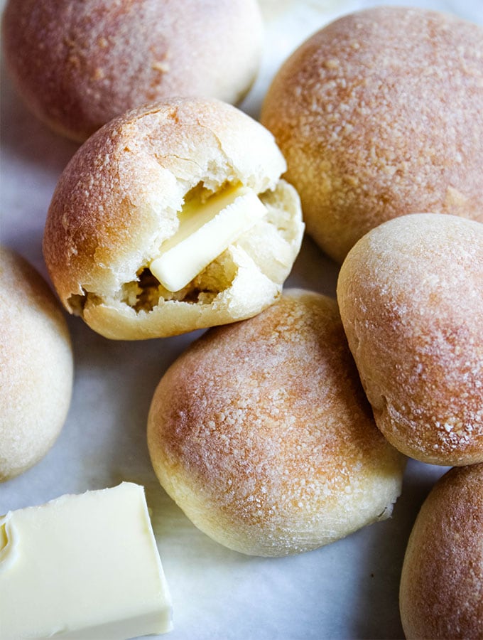 Crusty French Bread Rolls - Dinner, then Dessert