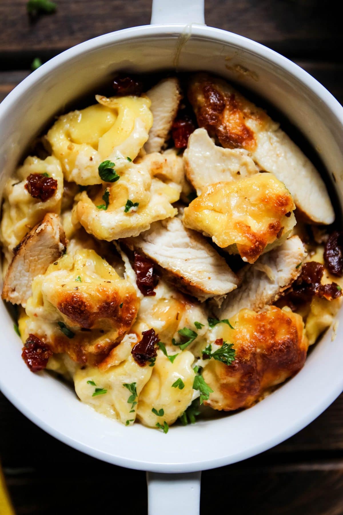 Cheesy Baked Tortellini with Chicken Gratinati » Sea Salt Savorings