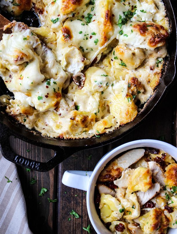 Cheesy Baked Tortellini with Chicken Gratinati » Sea Salt Savorings