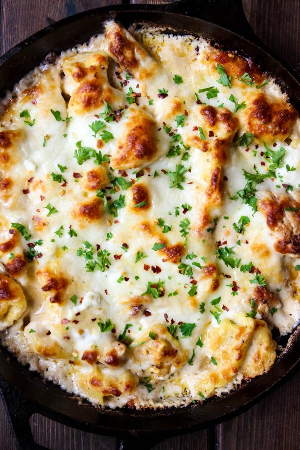 Cheesy Baked Tortellini with Chicken Gratinati » Sea Salt Savorings