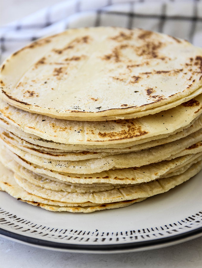 stack of cooked tortillas