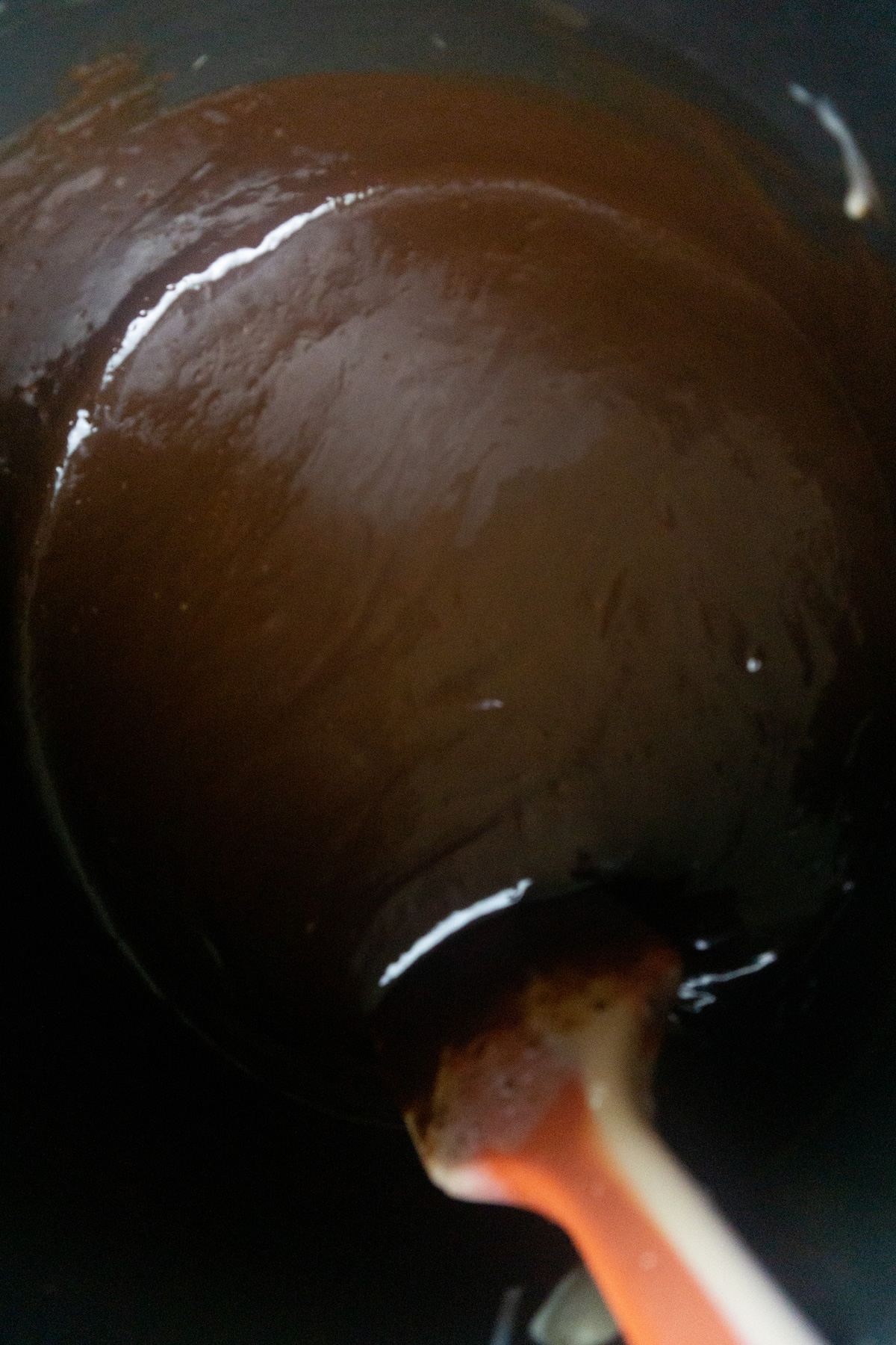 chocolate mixture cooked and smooth