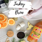 Turley brine ingredients include salt, citrus, ginger, herbs, peppercorns, and apple cider vinegar.