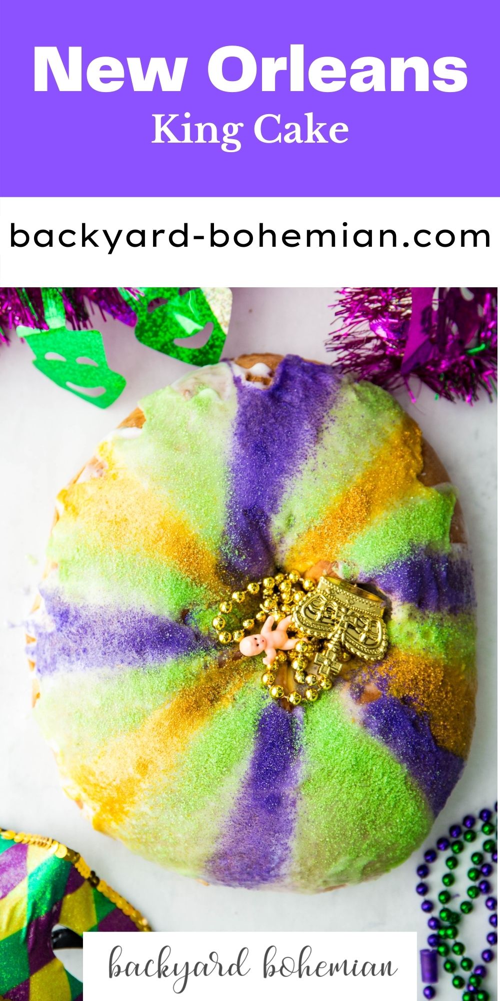 This king cake is packed with cinnamon sugar goodness and is the perfect way to celebrate Mardi Gras! via @foodhussy