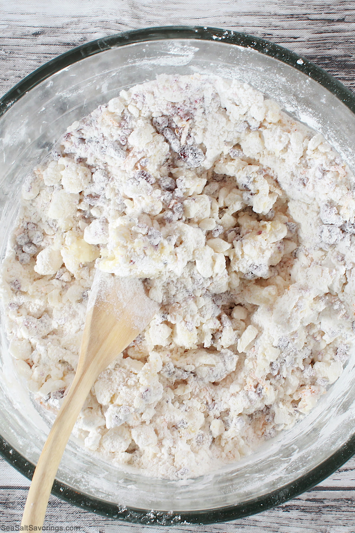 dough base all mixed up in a mixing bowl