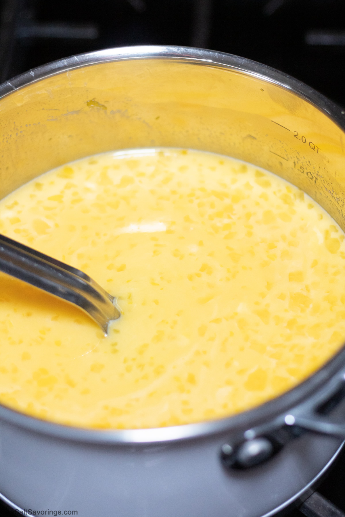 cooking custard mixture