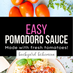 Pomodoro Sauce Pinterest image.