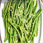 Sauteed Green Beans Pinterest graphic.