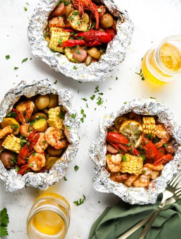 Cajun Shrimp Boil Foil Packets » Sea Salt Savorings