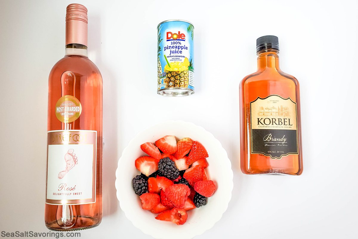 ingredients to make berry sangria