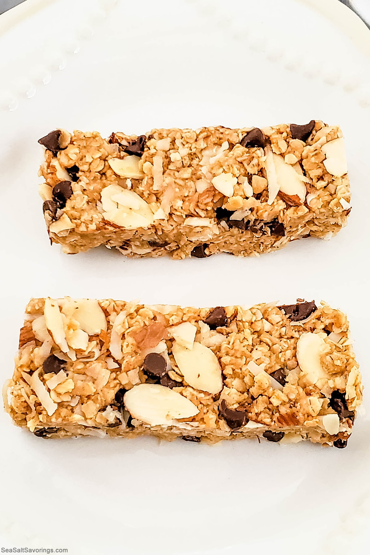 granola bars on a plate