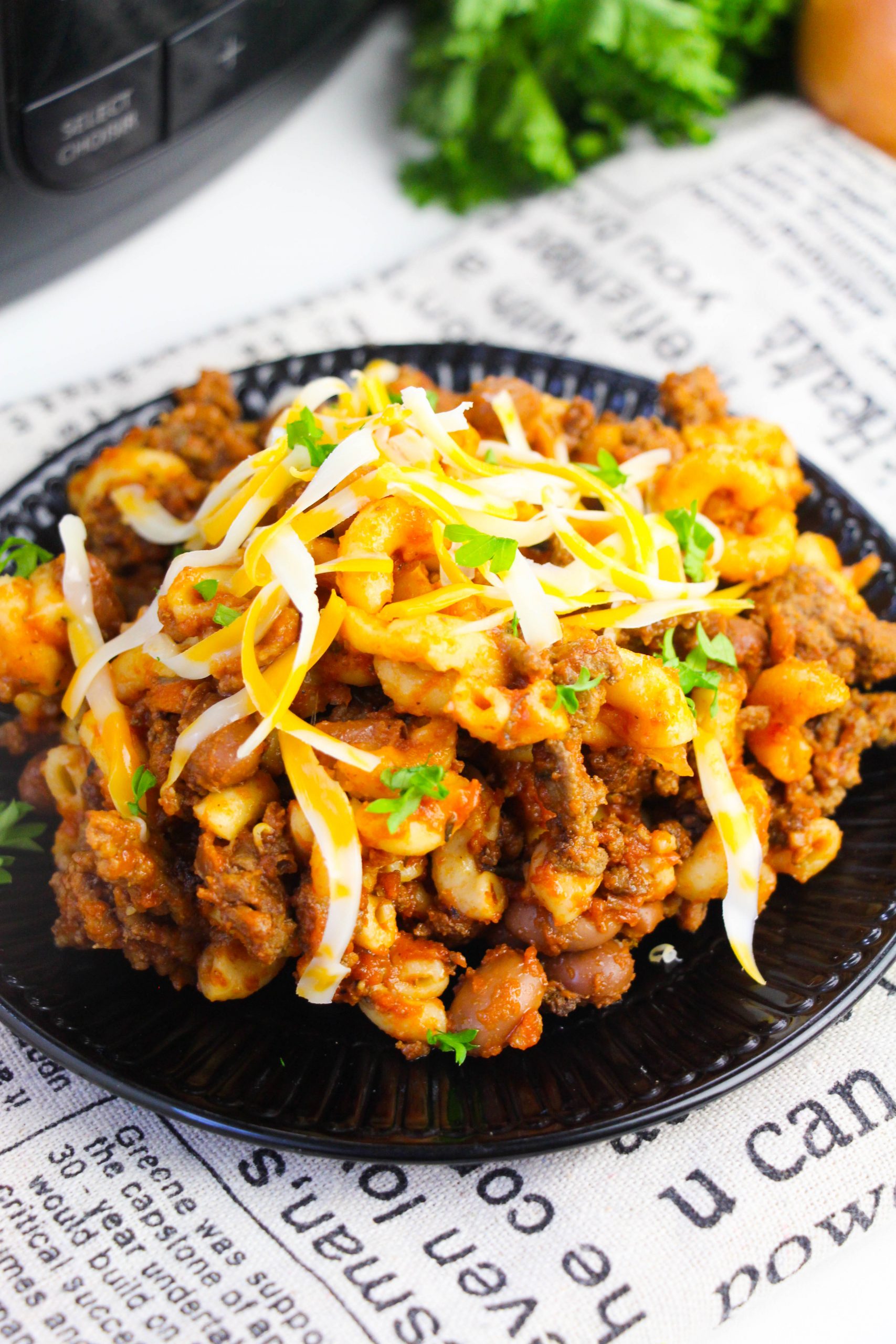 bowl of Chili with toppings