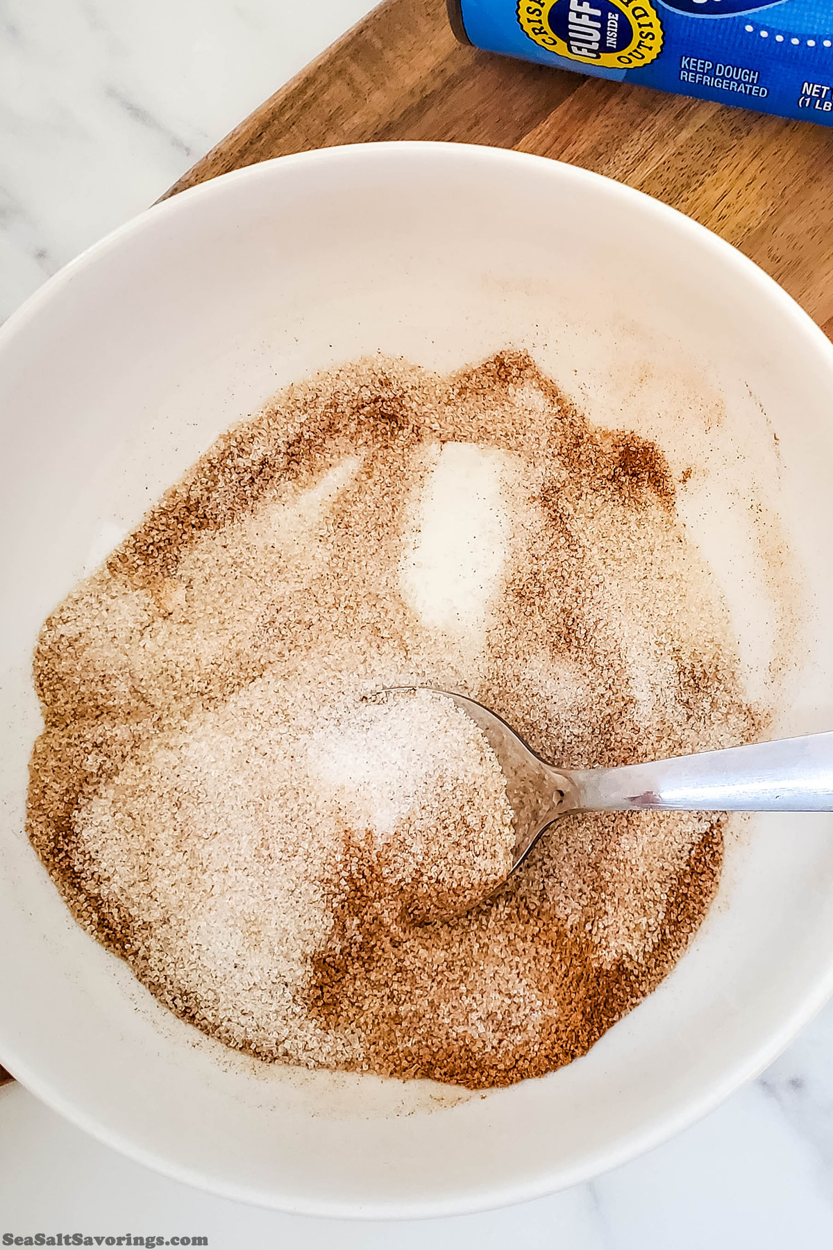 mixing dry ingredients in bowl