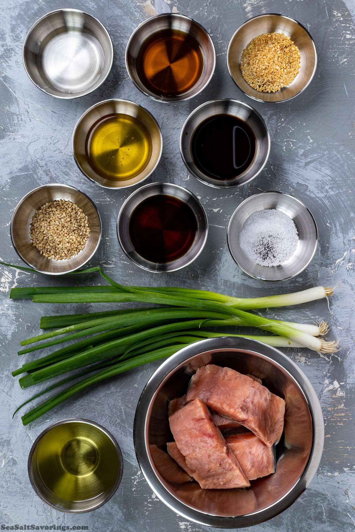 ingredients for sesame salmon