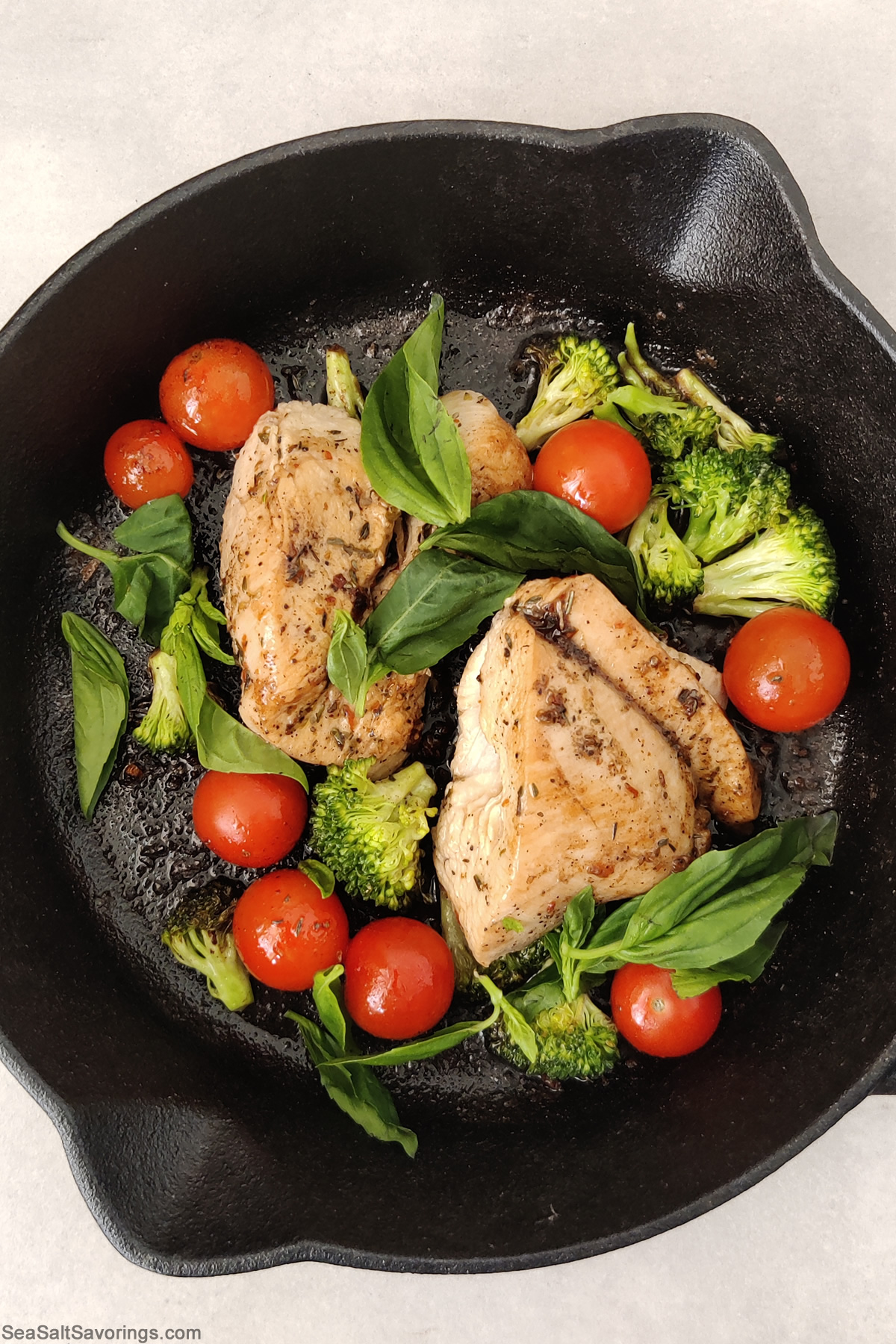 chicken and vegetables cooking in a pot