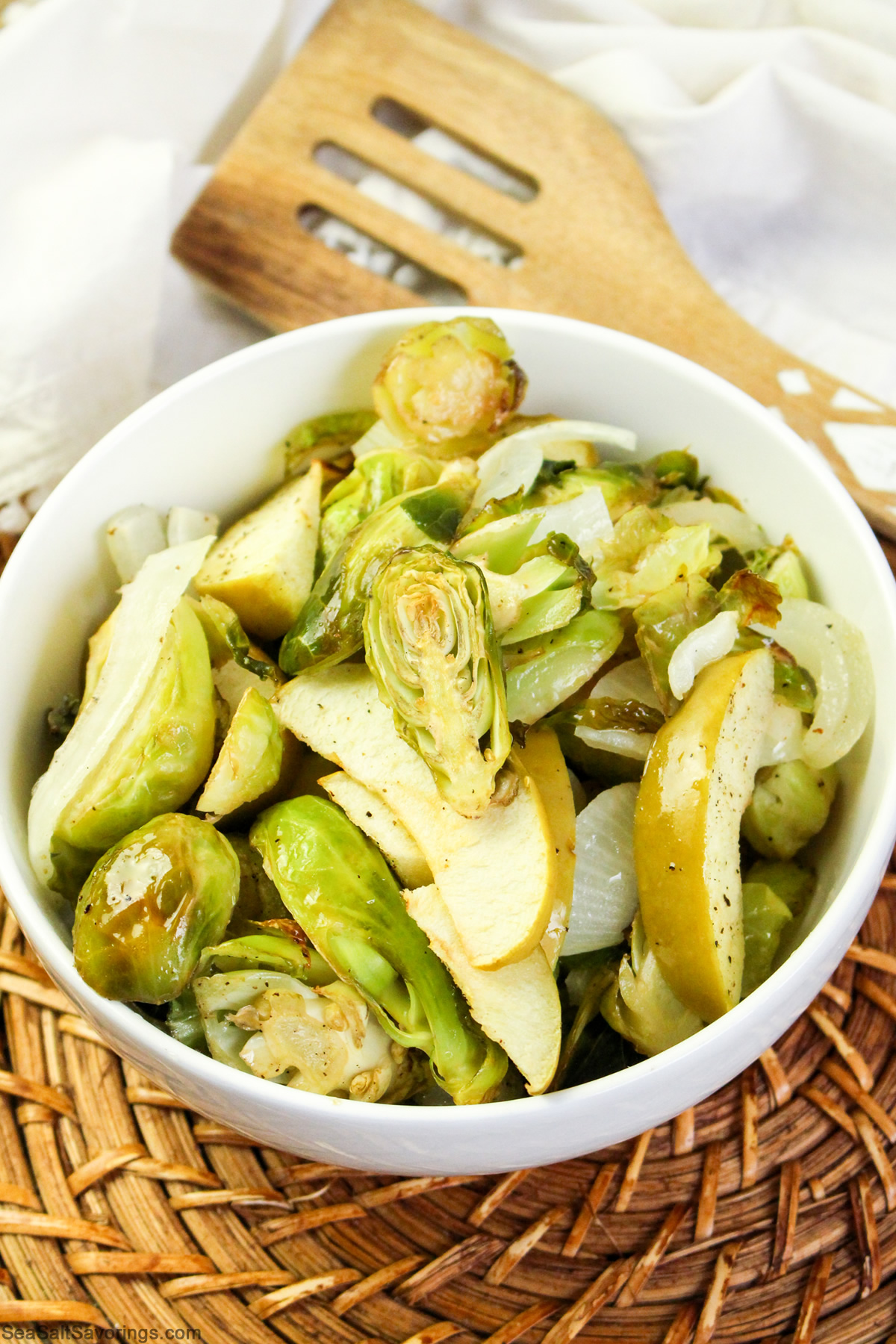 Roasted Brussels Sprouts and Apples