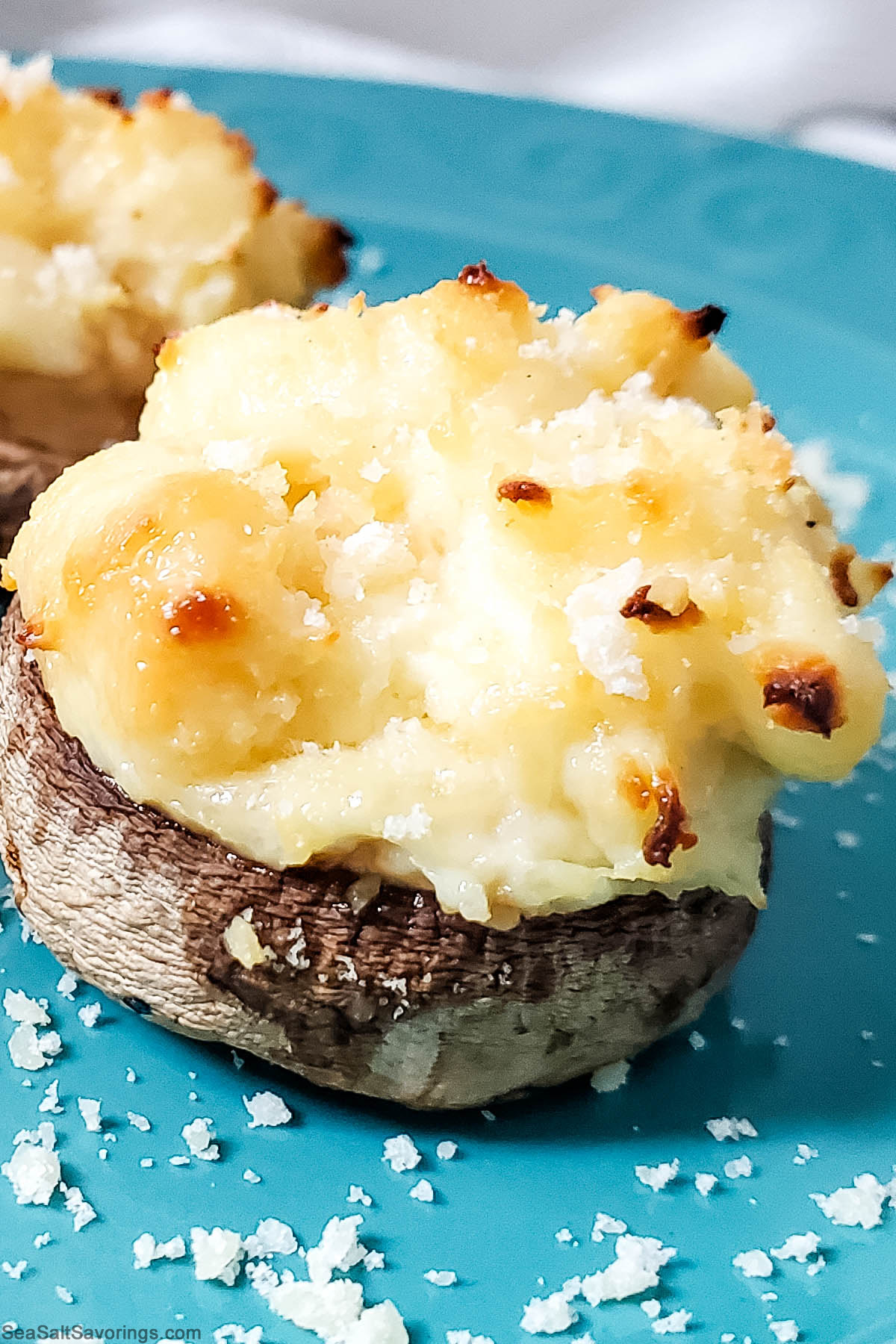 Grilled Stuffed Mushrooms with Cream Cheese and Parmesan