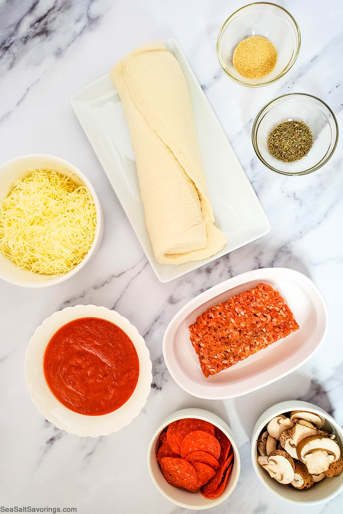 ingredients for homemade pizza