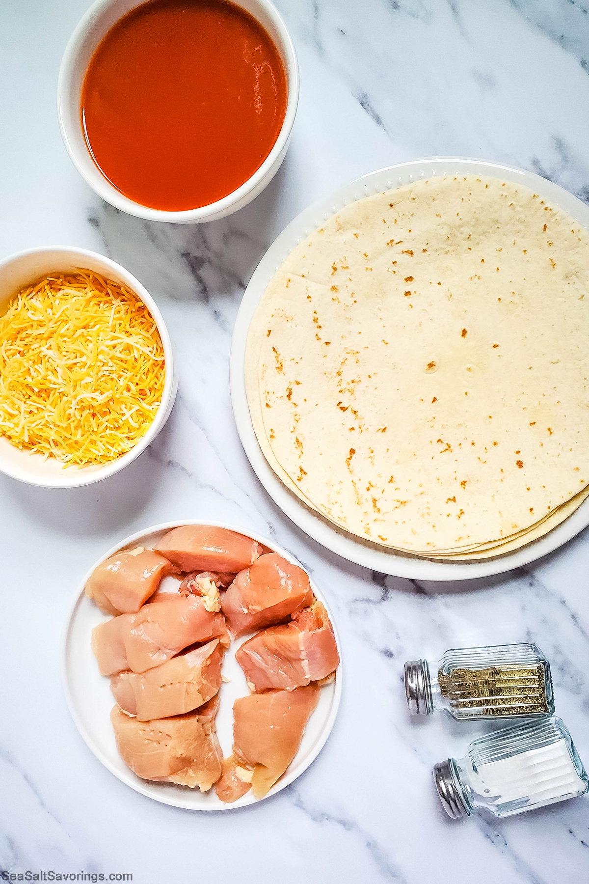 ingredients for skillet chicken enchilada