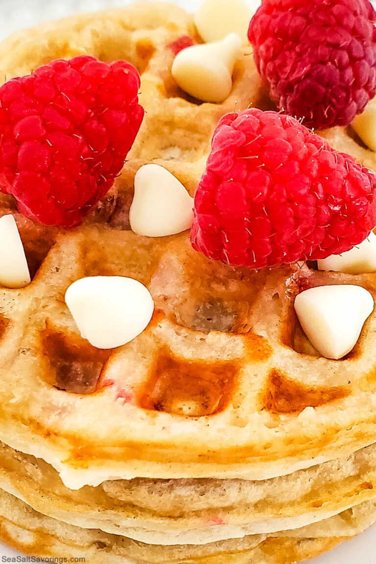 White Chocolate Raspberry Waffles