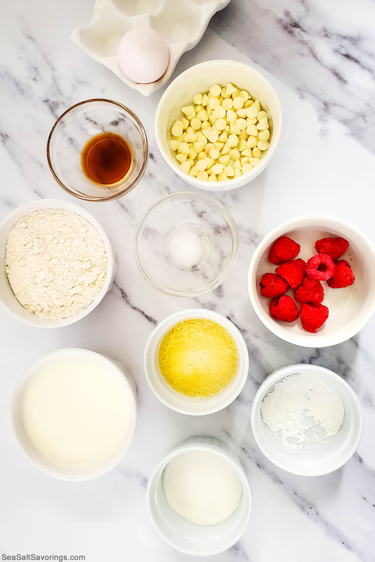 white chocolate raspberry waffles ingredients