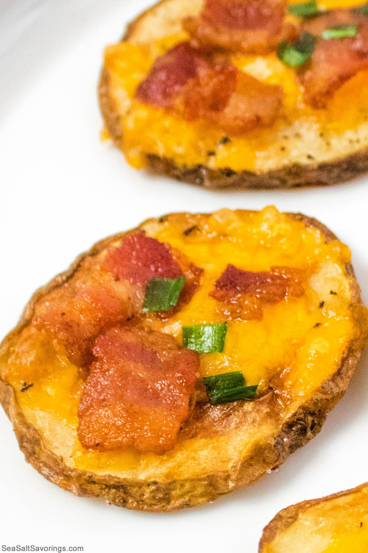 Air Fryer Bacon and Cheese Potato Slices