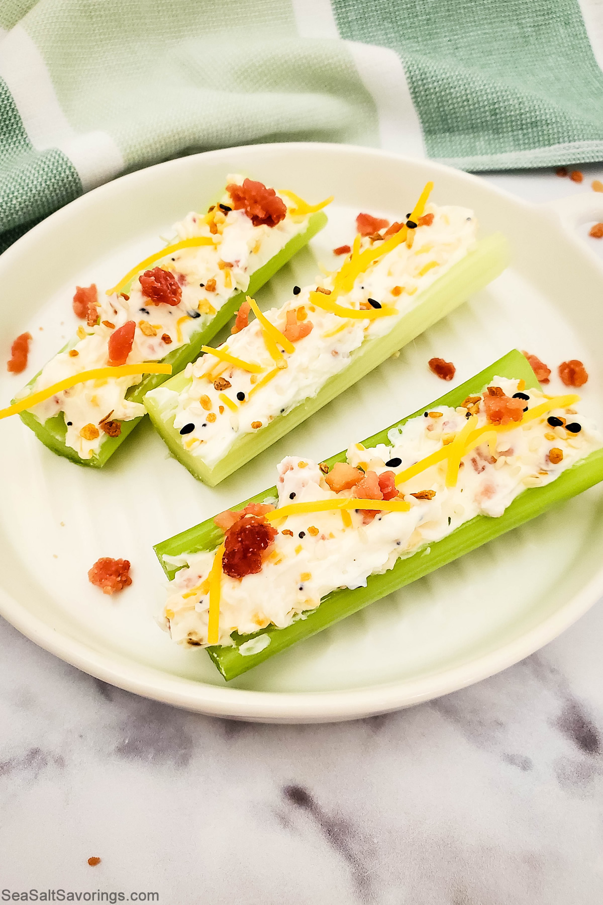 Bacon and Cheese Stuffed Celery