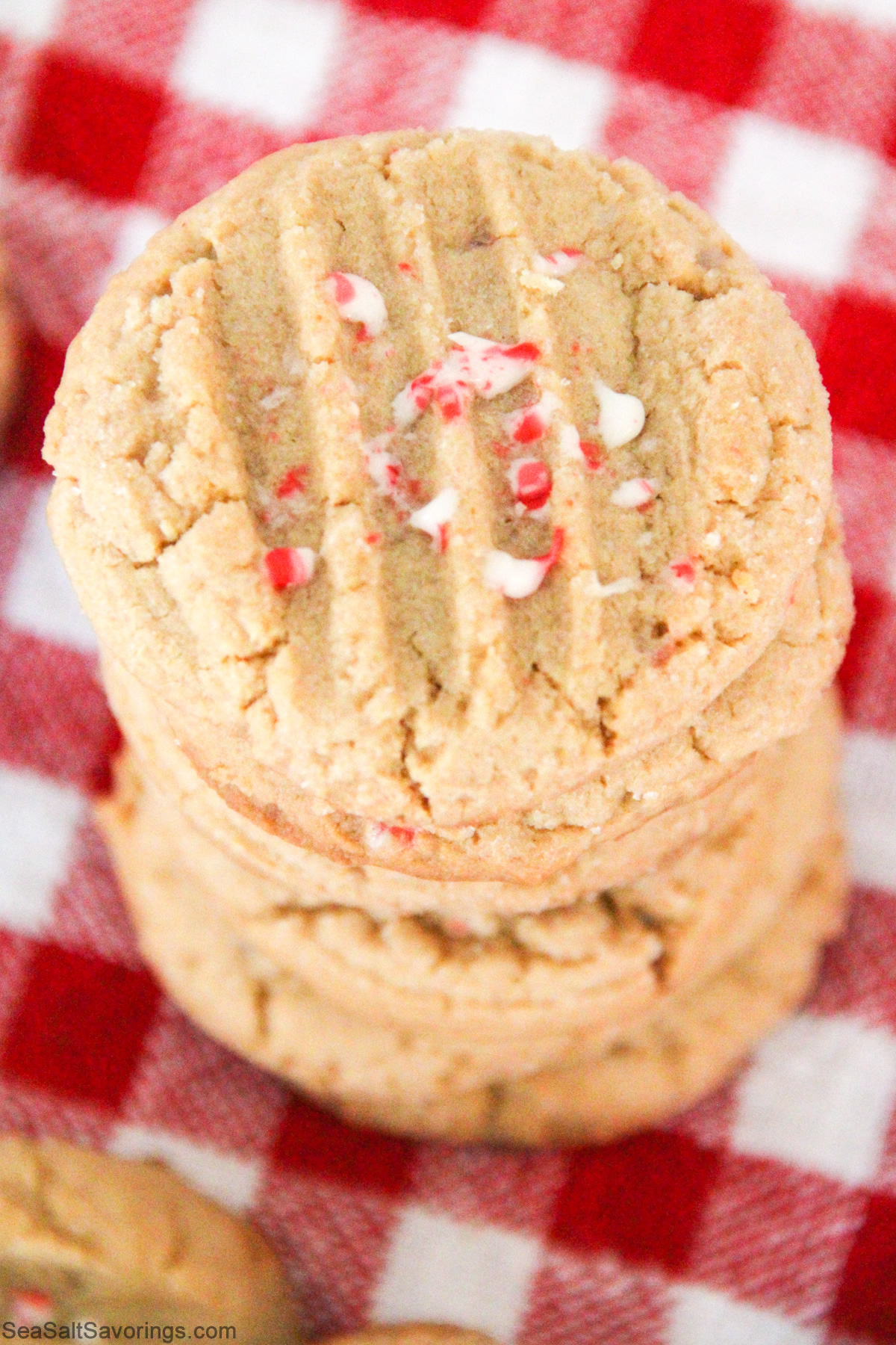 Peanut Butter Candy Cane Cookies