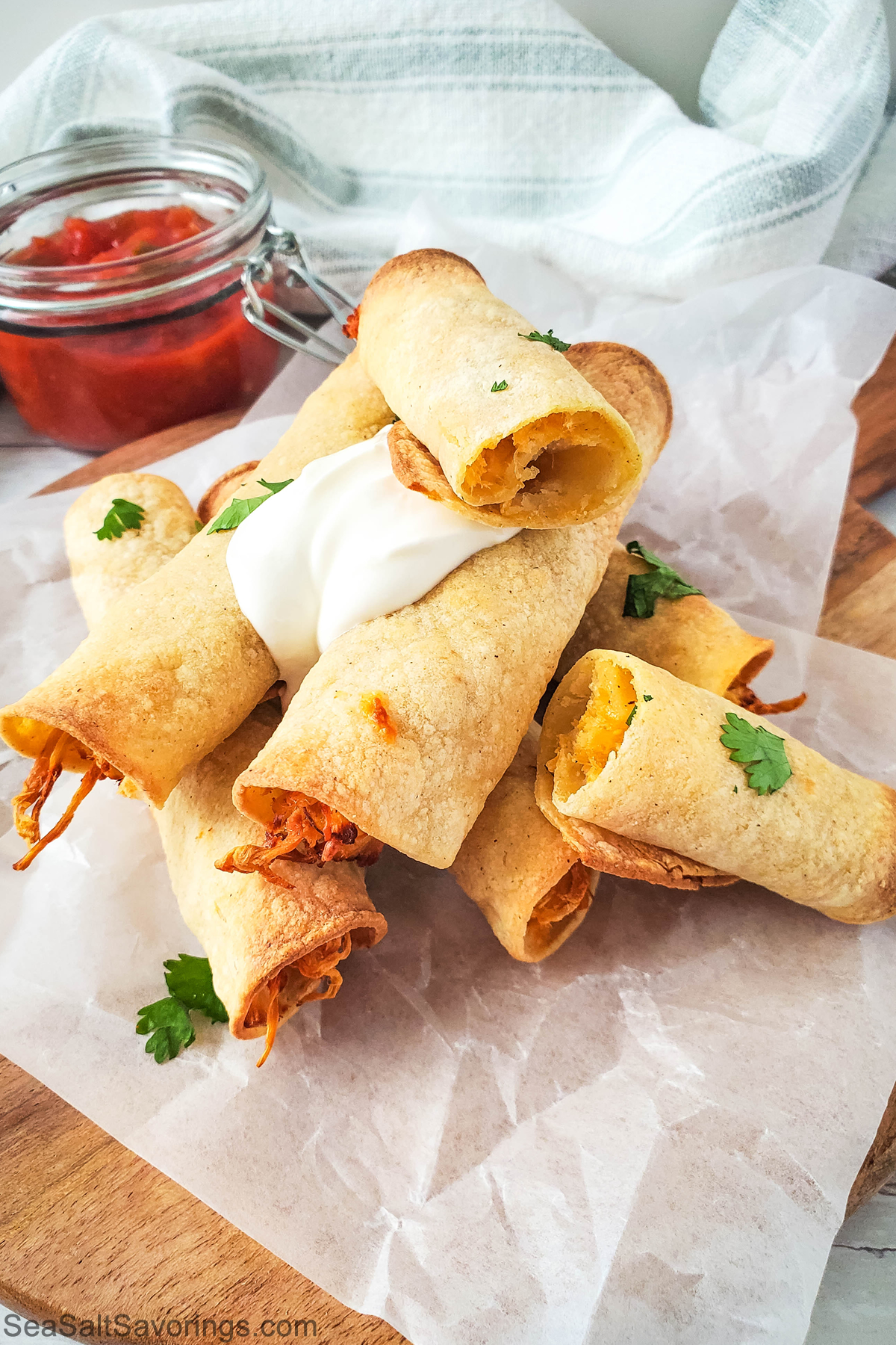 Air Fryer Chicken Taquitos